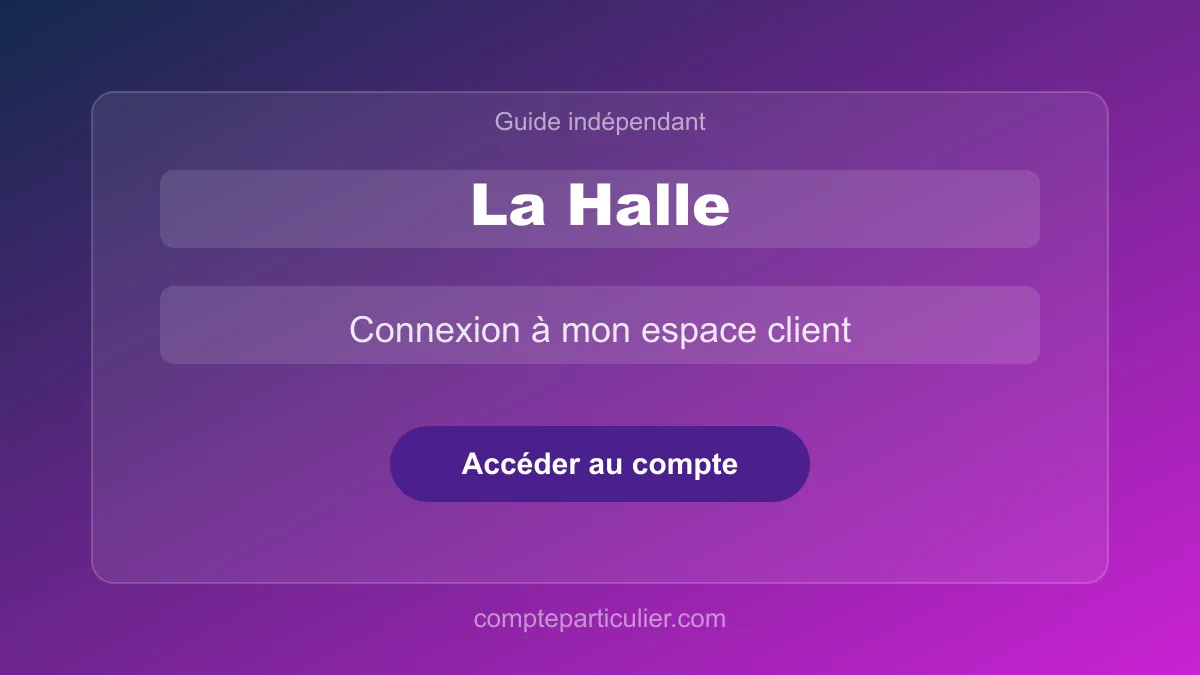 Tableau de bord du compte La Halle affichant le programme fidélité et les commandes