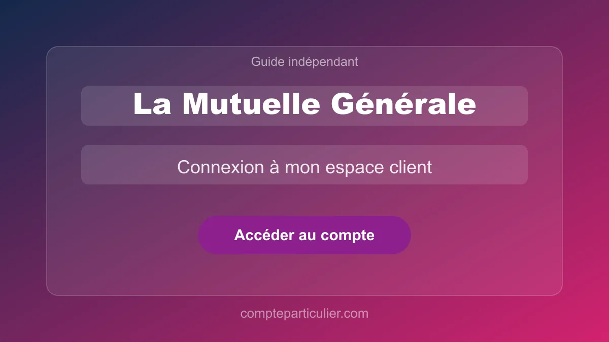 Page de connexion espace adhérent La Mutuelle Générale