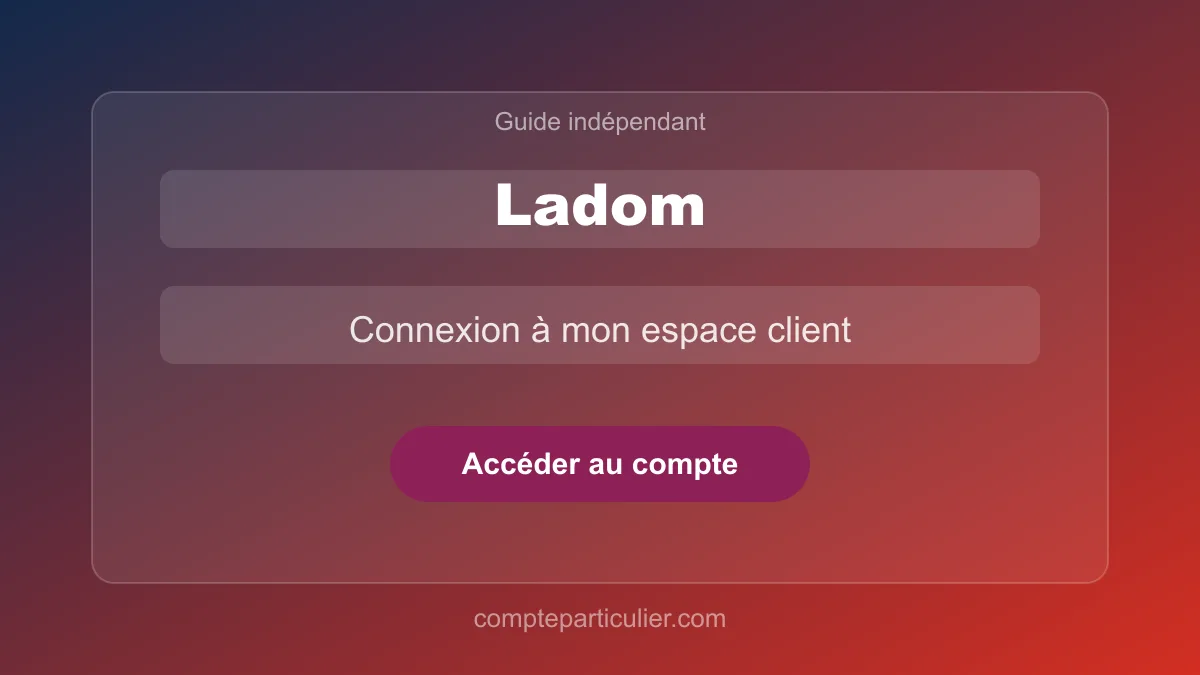 Page de connexion espace client Ladom
