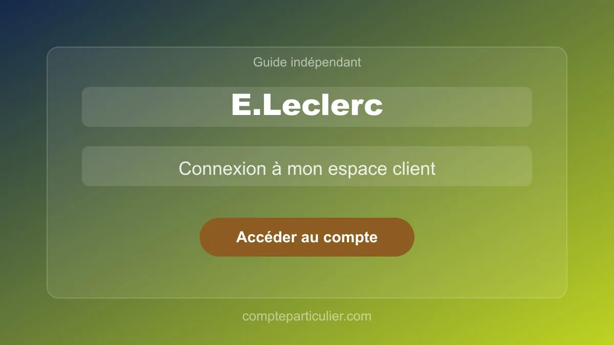 Tableau de bord de l'espace client E.Leclerc avec carte fidélité