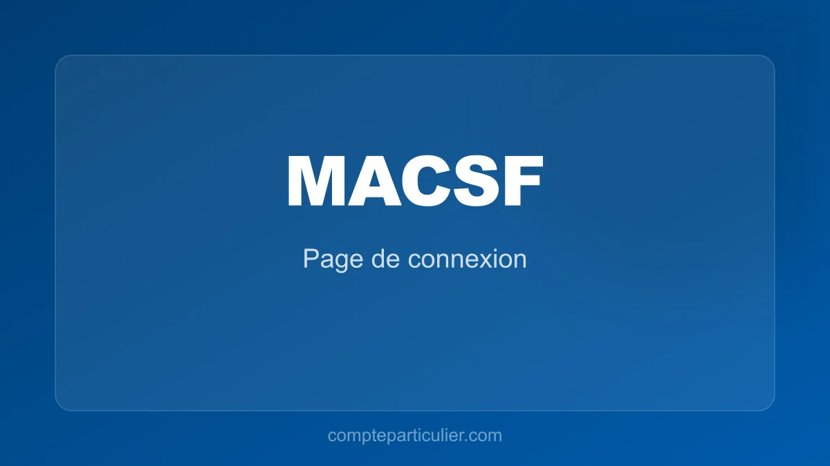 Page de connexion MACSF