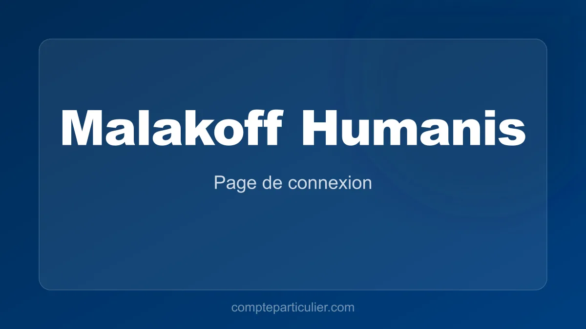 Page de connexion Malakoff Humanis