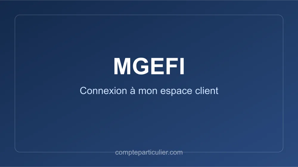 Page de connexion espace adhérent MGEFI mutuelle Bercy