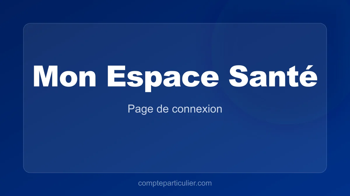 Page de connexion Mon Espace Santé