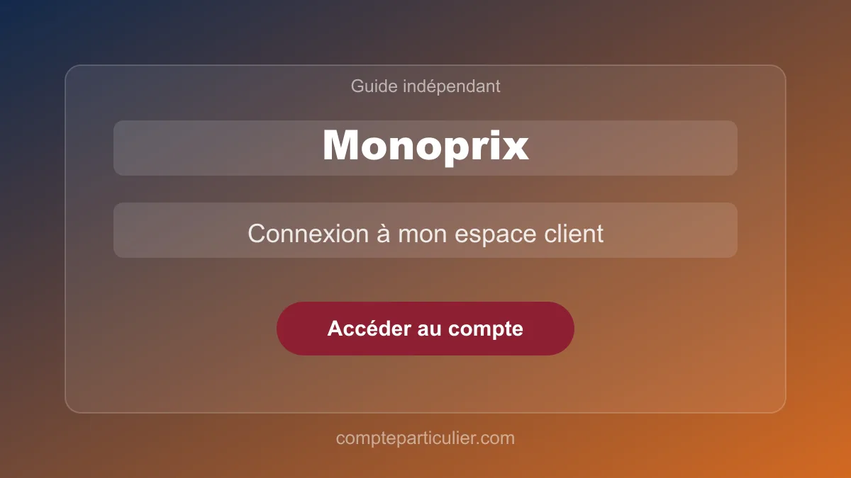 Interface de connexion au compte Monoprix avec le champ adresse e-mail