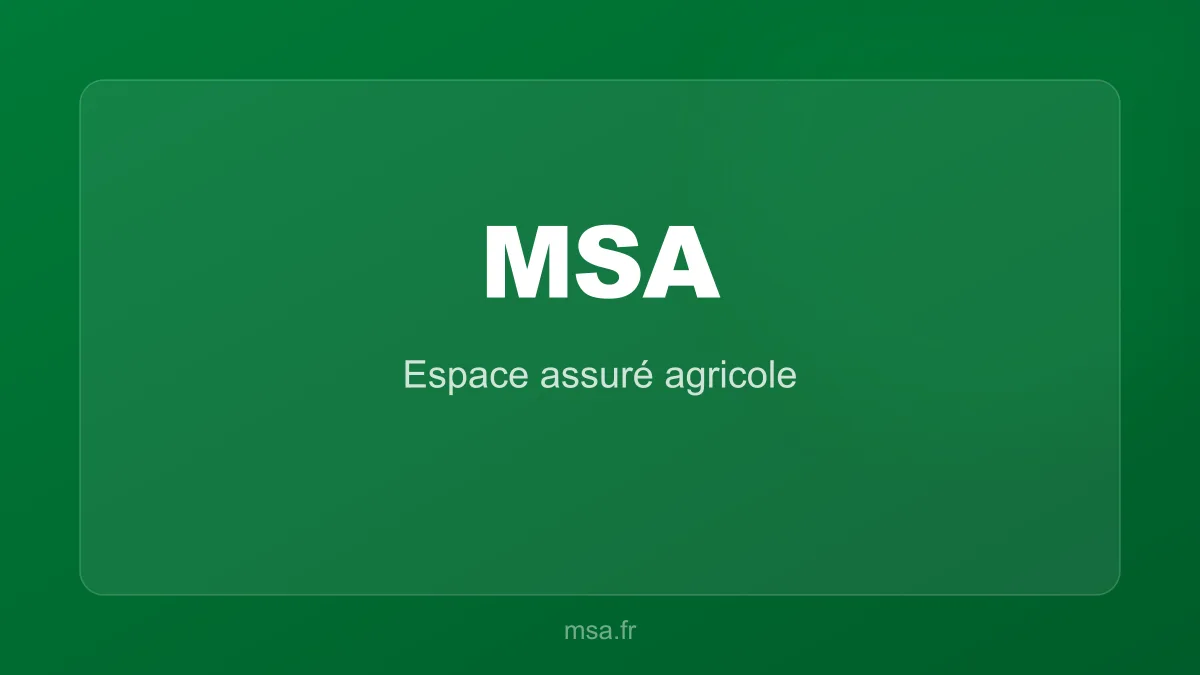 MSA espace client sécurité sociale agricole