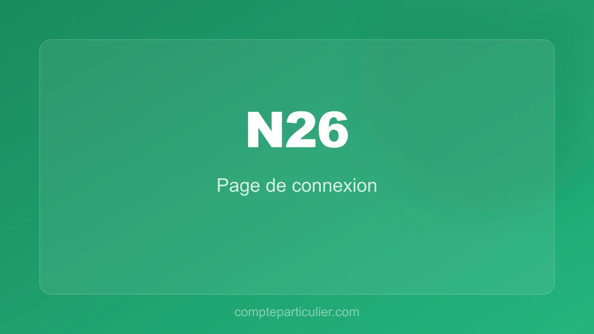 Page de connexion N26