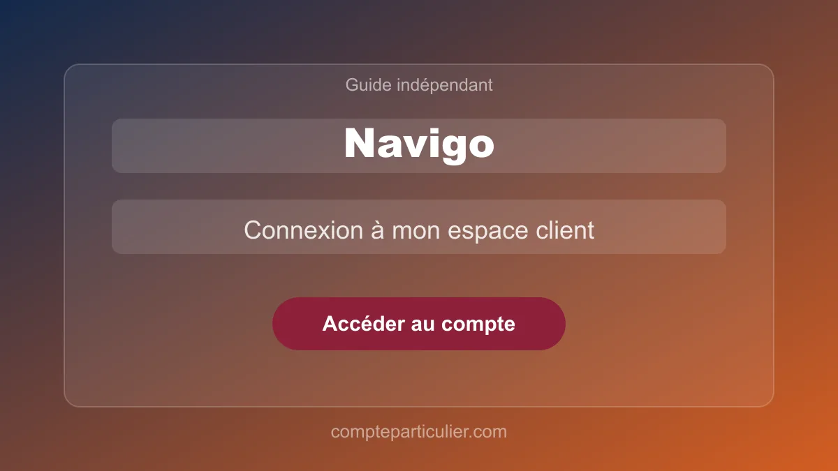 Page de connexion espace client Navigo