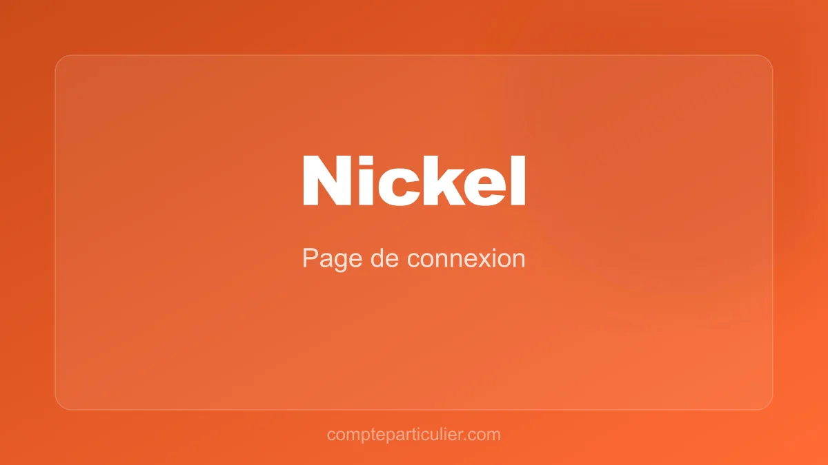 Page de connexion à mon compte Nickel