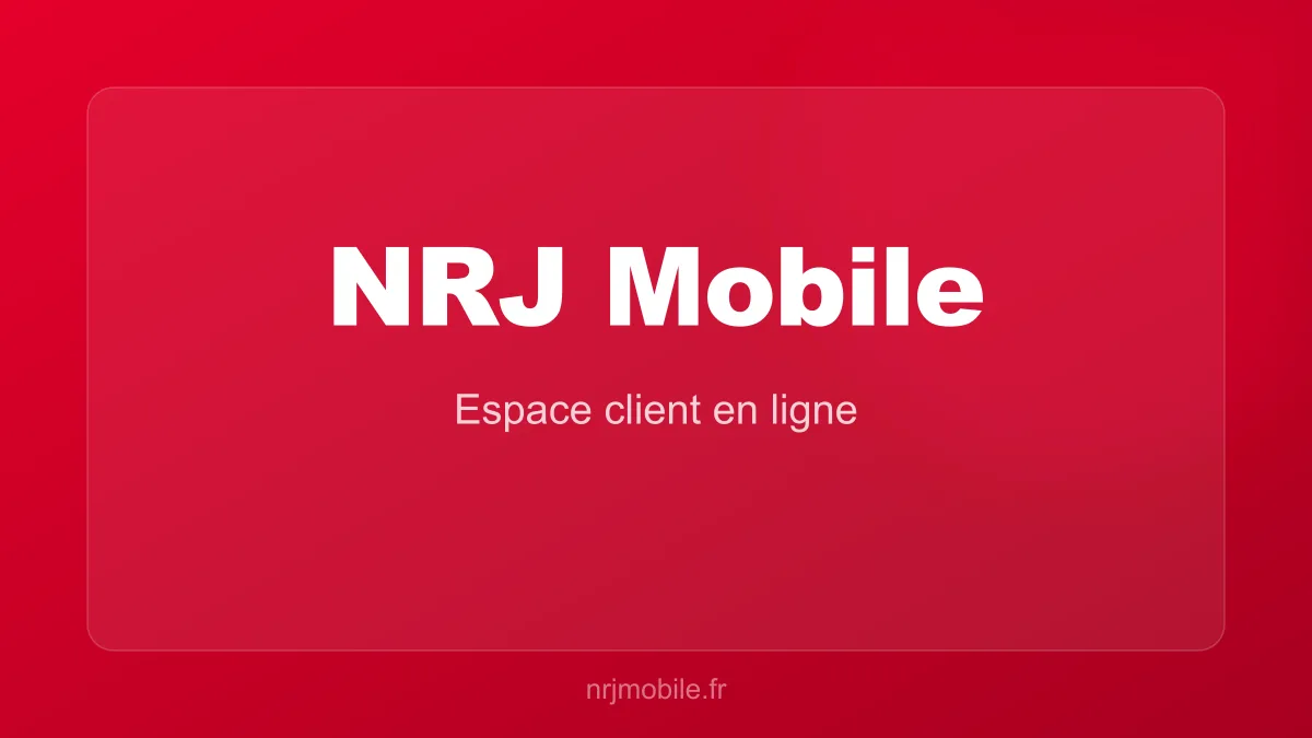 NRJ Mobile espace client télécom