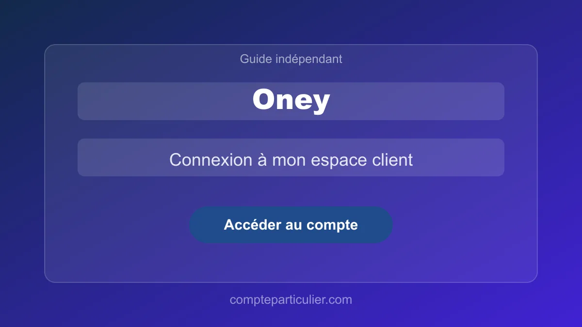 Interface du tableau de bord du compte Oney avec suivi des mensualités