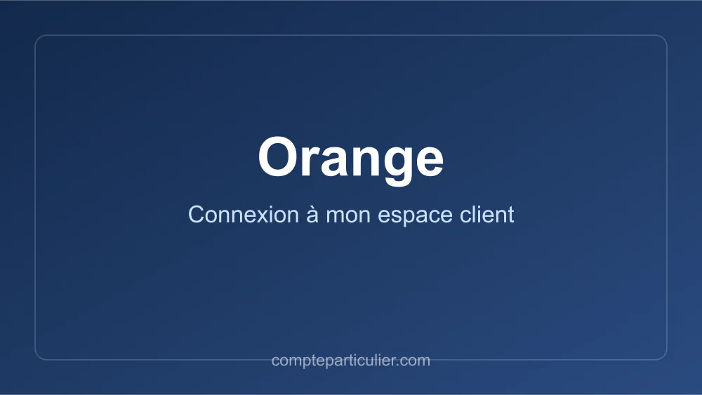Page de connexion espace client Orange