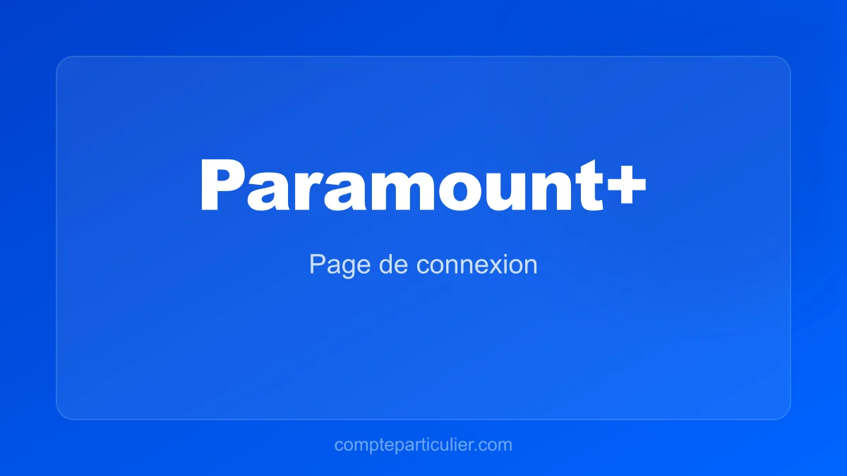 Page de connexion Paramount+