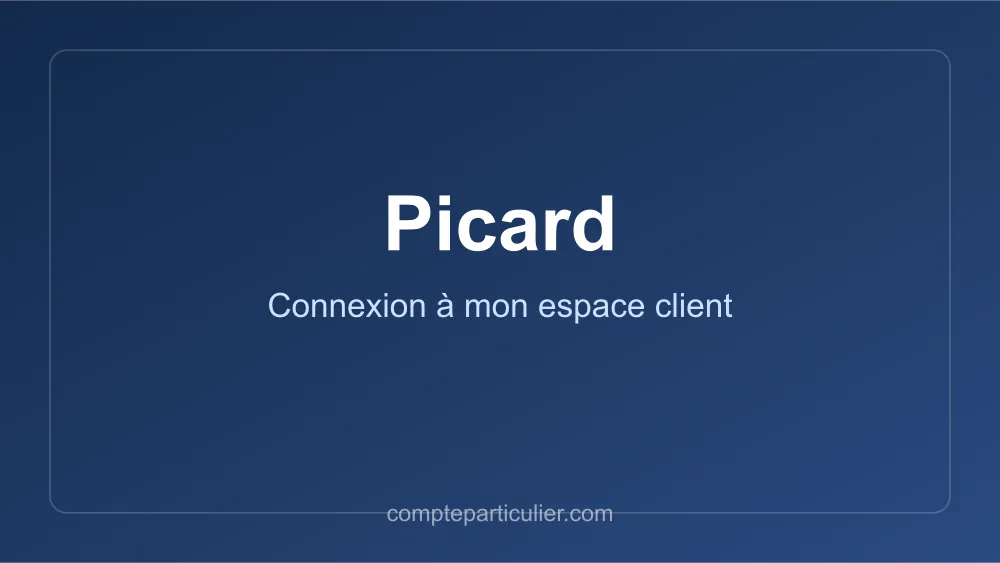 Page de connexion du compte client Picard