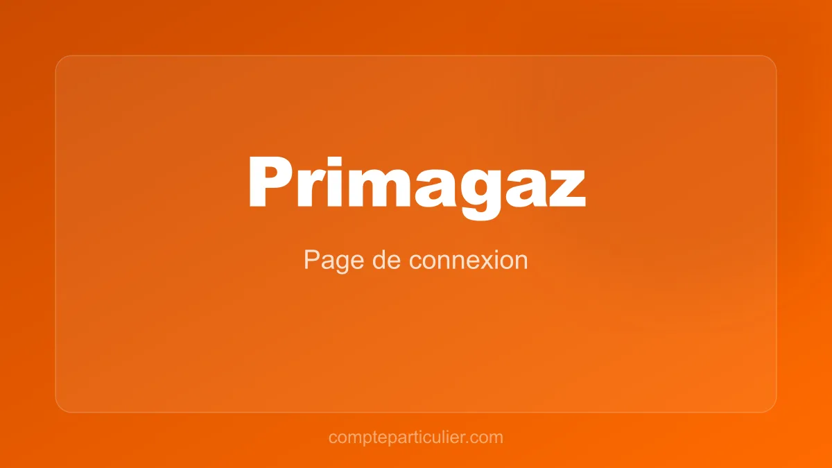 Page de connexion Primagaz