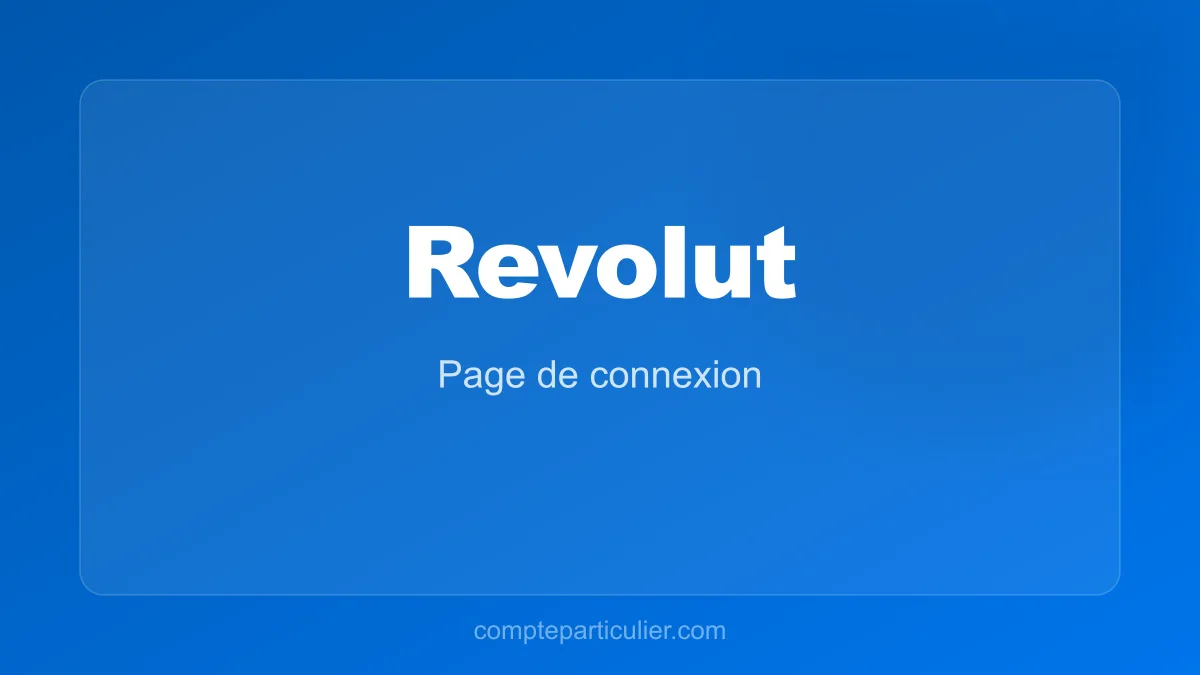 Page de connexion Revolut