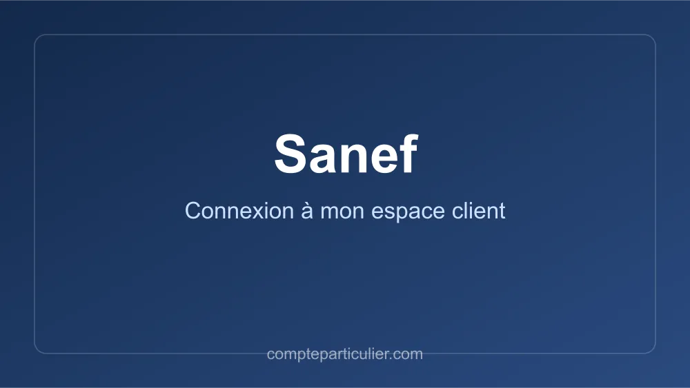 Page de connexion de l'espace client Sanef