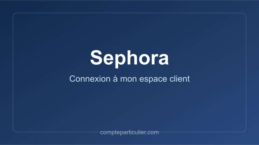 Visuel : accéder à mon espace client Sephora