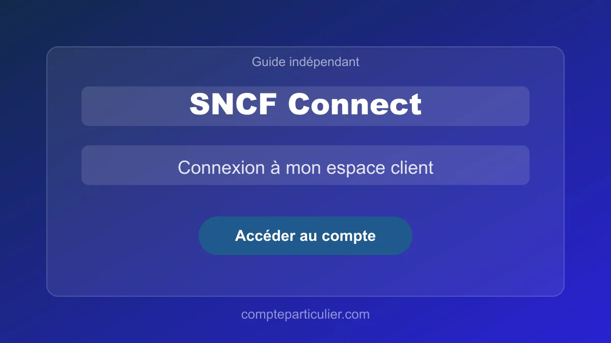 Page de connexion espace client SNCF Connect