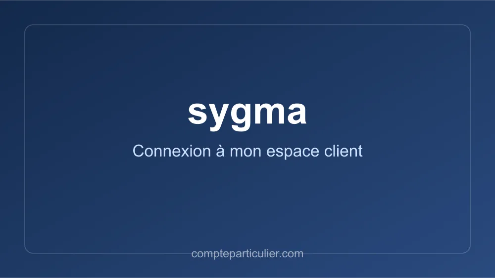 Page de connexion espace client Sygma Banque crédit