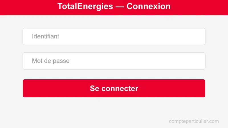 Page de connexion espace client TotalEnergies particuliers