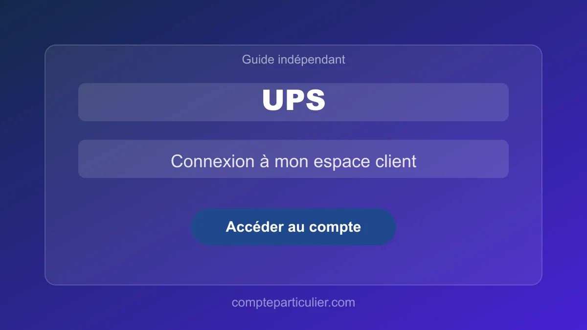 Tableau de bord du compte UPS avec suivi de colis et gestion des expéditions