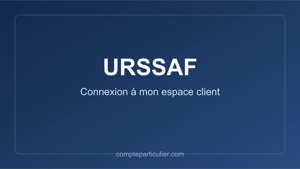 Accès à l'espace client URSSAF