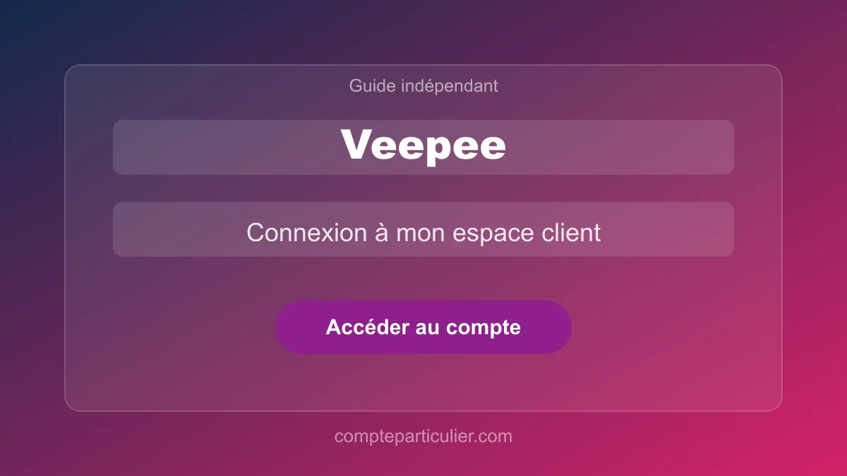 Page de connexion espace client Veepee