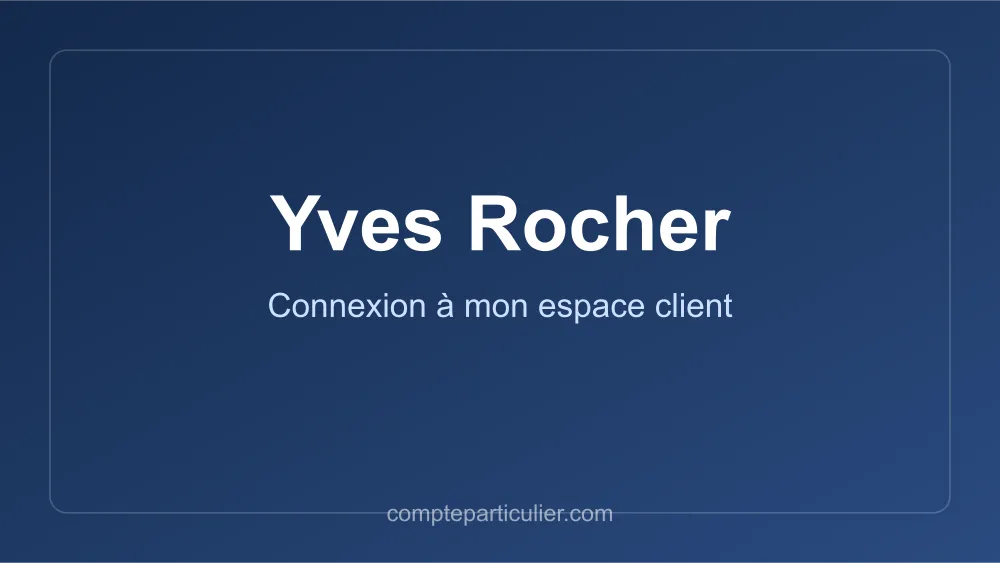 Visuel : accéder à mon espace client Yves Rocher