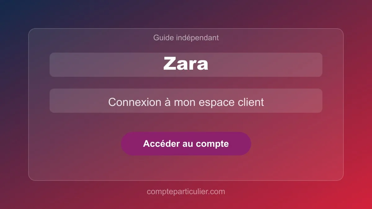 Interface de connexion au compte Zara sur www.zara.com/fr