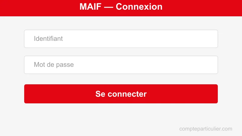 Page de connexion espace client MAIF
